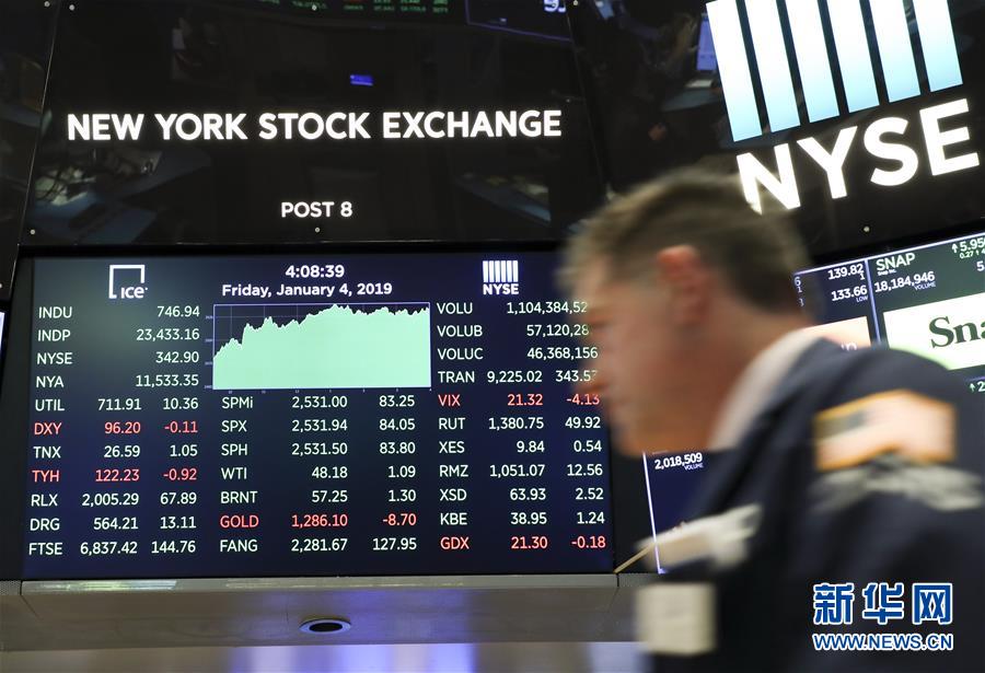 （国际）（1）纽约股市三大股指4日大涨