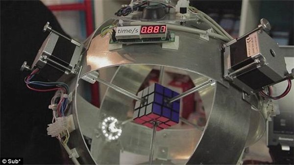 太阳系新纪录:德国机器人0.887秒解开魔方